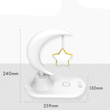 3 In 1 LED Bedside Romantic Bluetooth Speaker Colorful Night Light Phone Wireless Charging For Charger Stand Night Light