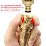 All-copper Thread Quick Connector Garden Irrigation Connector Faucet Nozzle Adapter Telescopic Water Pipe Joints