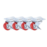 4 PCS Furniture Casters Wheels Soft Rubber Caster Silver Roller Wheel For Platform Trolley Chair Household Accessori E11971