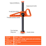 Gypsum Board Cutter Precision Cutting Tool Portable for Drywall Hand Push with Double Hnadle&amp;4 Bearings 20-600mm Cutting Range
