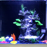 Aquarium Sand Waterfall Mountain Tree View Fish Tank Decorations Terrain Scenery Dropshipping