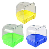 Bird Bath Box Parrot Bathing Cage Accessory for Small Birds Parakeet Canary Budgerigar Lovebirds Transparent Top