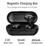 True Wireless Bluetooth Earphone Mini Earbuds Sweatproof Sport Headset In-ear Earphone with Mic Charging Case Touch Control