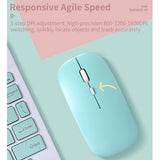 Rechargeable Universal 10 Inch Wireless Bluetooth Keyboard Mouse Set for IPad Iphone MAC Android Phone Samsung Tablet Windows
