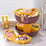 Hot Pot Draining Platter Double Layer Hot Pot Storage Platter Multifunctional Multi Grid Household Portable Kitchen Accessories