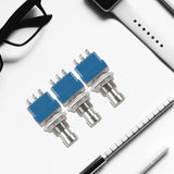 3Pcs 9-Pin 3PDT Guitar Effects Pedal Box Stomp Foot Metal Switch True Bypass Blue