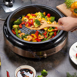 FT-01 4-5L 1300W 220V Multi-Functional Multicooker Electric Hot Pot Stainless Steel Household Electric Cooker Steamer Frying Pan