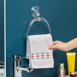 Wall Mounted Towel Ring Holder Hanger D Shaped Rack Shelf Bathroom Accessories