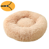Removable Donut Dog Bed Plush Pet Kennel Round Cat Bed Winter Warm Sleeping Beds Lounger House for Medium Large Dogs Washable