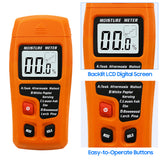 Digital Wood Moisture Meter Pin Type LCD Backlit Portable Wood Moisture Tester 4 Modes Switchable with 9V 6F22 Battery