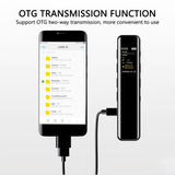 Greatlizard 8GB/16GB Portable Digital Voice Recorder Noise Reduction Clear Audio Sound Recorder For Lectures And Meetings