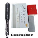 Professional Steam Hair Straightener Negative Lonic Steamer Curling And Straightening Ceramic Nano Flat Iron Hair styler