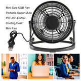 Portable DC 5V Small Desk USB 4 Blades Cooler Cooling Fan USB Mini Fans Operation Super Mute Silent PC / Laptop / Notebook