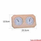 Sauna Wooden Thermometer and Hygrometer Double Sauna Wooden Hygrothermograph