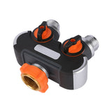 Faucet Leakproof 2 Way Garden Hose Splitter Y Connnector Heavy Duty Easy Grip Accessories Durable Lawn Thread Home Watering