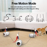 Smart Sensor Cat Toys Interactive Automatic Electronic Feather Toys LED Light USB Rechargeable Indoor Balls Kitten Toys for Pets