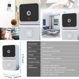 Wireless Video Doorbell Camera Smart Doorbell with 450P Night Vision 2-Way Audio Cloud Storage Battery Powered