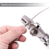 Wire Rope Crimping Tool Wire Rope Swager Crimper Fishing Crimping Aluminum Double Barrel Ferrule Crimping Loop SleeveKit