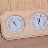 Sauna Wooden Thermometer and Hygrometer Double Sauna Wooden Hygrothermograph