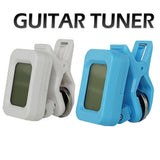 1pc 440Hz Electric Tuner Clip-on LCD Screen For Chromatic Tuner 180 Degrees Rotatable For Ukulele Bass Violin Tuner Blue/White