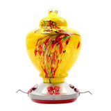 Pet Bird Feeder Hummingbird Feeder Courtyard Outdoor Drinking Fountain Hand-blown Glass Hanging Feeding Station Food Container