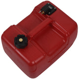 12L Portable Boat Yacht Engine Marine Outboard Fuel Tank Oil Box With Connector Red Plastic Corrosion-Resistant Anti-Static