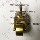 1/4PCS Universal Furniture Caster Antique Casters Wheels Vintage Brass Wheels Heavy Duty, M6/M7 Screw Mounting for Furniture