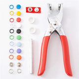 100/200 Sets Snap Fasteners Kit Tool  Metal Snap Buttons Rings with Fastener Pliers Press Tool Kit for Clothing Sewing Bibs DIY