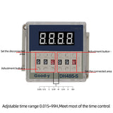 DH48S-S Programmable Timer 0.1s-990h Repeat Cycle SPDT Time Switch Relay time relay cycle control with Socket Base DH48S 40% off