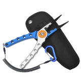 Aluminum Alloy Fishing Pliers Grip With weighing Fish Grip Lip Clamp Grabber Hook Remover Cutter Fishing Braid Line Scissors
