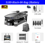 NEW RC Drone S189 GPS 6K HD Dual Camera 5G WIFI FPV Brushless Motor Foldable Quadcopter Helicopter Long Battery Life Gift Toy