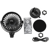 Battery Operated Kitchen Fan with Suction Cup, Capacity Rechargeable Wall Fan, Personal USB Fan with Strong Airflow, 4 Speeds, 3