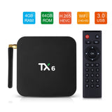 TX6 TV Box Home Smart TV BOXH6 Player Audio Playback Format MP3 WMA WAV 	TF Card Reader 5V/2A TV Box
