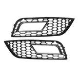 1 Pair Car Fog Light Grille Cover for Audi A4 B9 8K0807682K 8K0807681K 8KD 807 681B 8KD 807 682B Black Premium