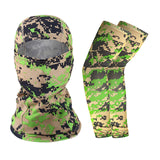 Summer Face Cover Arm Sleeves Set Women Men Breathable Face Sun Protection Long Arm Sleeves for Camp Cycling Mounteering Fishing
