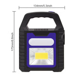 Portable Solar Lantern COB LED Work Lamp Waterproof  Emergency Spotlight USB Rechargeable Hand lamp for Outdoor Hiking Camping
