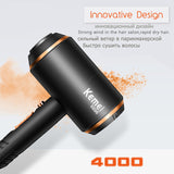 Kemei 4000W Hair Dryer Professional Electric Blow Dryer Strong Power Blowdryer Hot /Cold Air Hairdressing Blow Hair Drying Tools