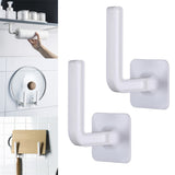 2/4/6/8 Pcs Punch-Free Strong Adhesive Paper Towel Holder Plastic Wall Mount Spool Paper Holder for kitchen Cabinet