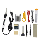Thermostat intelligent LCD display electric soldering iron 60W  repair soldering iron tip multimeter Welding gun set