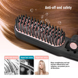 Men Beard Straightener Heating Comb Hair Straightener Brush Electric Mutifunctional Ceramic Hair Comb Quick Hair Styler