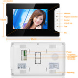 7 inch Video Intercom Door Phone RFID System With HD Doorbell 1000TVL Camera with Home Stainless Steel Electronic Door Lock
