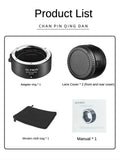 CEF-NZ Canon to Nikon Z5 Micro Single Adapter Ring Z6 Z7 Mount Nikon Lens Macro Adapter Ring Adapter Automatic Eye Control Focus