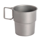 Ultralight 300ml Titanium Coffee Cup Tea Cup Water Mug with Foldable Handles for Home Outdoor Camping Hiking Backpacking Picnic