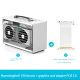Pccooler I100 PC Computer CaseChassis Supports i7 11700 RTX3080 PSU HTPC PC Gaming Case All Aluminum Suitcase Portable MINI ITX