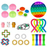 Fidget Sensory Toy Stress Anxiety Relief Autism Toys Set Push Kit Bubble Fidget Sensory Toys for Kids Adults Decompression Gift