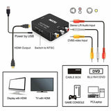 RCA To HDMI-compatible 1080P Converter Composite CVBS AV Video Audio Converter HD Video Converter HDMI-compatible Adapter