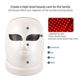 1200 LED Lights Rechargable 3 Colors Photon Therapy Face Mask Skin Rejuvenation Anti-Wrinkle Anti-Acne Wireless Facial Mask