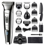 17 piece facial body electric shaver set hair trimmer for men rechargeable shaving machine wet dry electric razor grooming kit