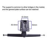 1 Pair Double Floor Longboard Trucks 12Inch Skateboard Bracket Trucks Gravity Casting Tech,Black