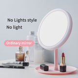 Led Makeup Mirror M007-1 USB Storage LED Face Mirror Adjustable Touch Dimmer Led Vanity Mirror Stand Up Desk Cosmetic Mirror